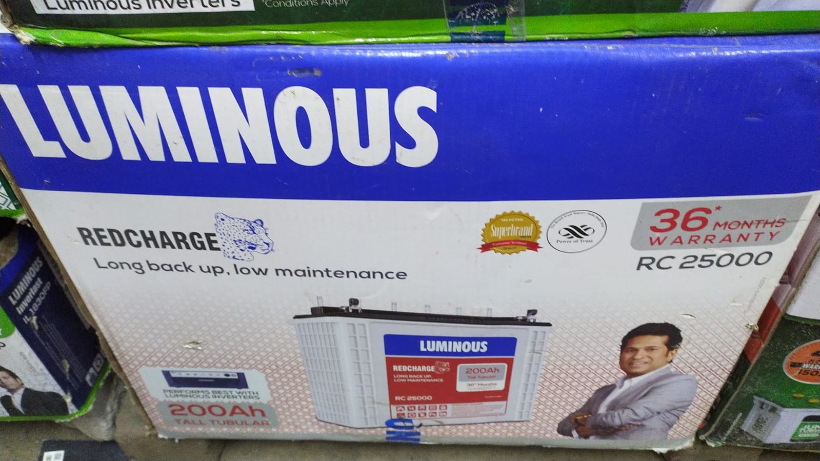 Luminous Red Charge RC 25000 200 Ah, Recyclable Tall Tubular Inverter Battery